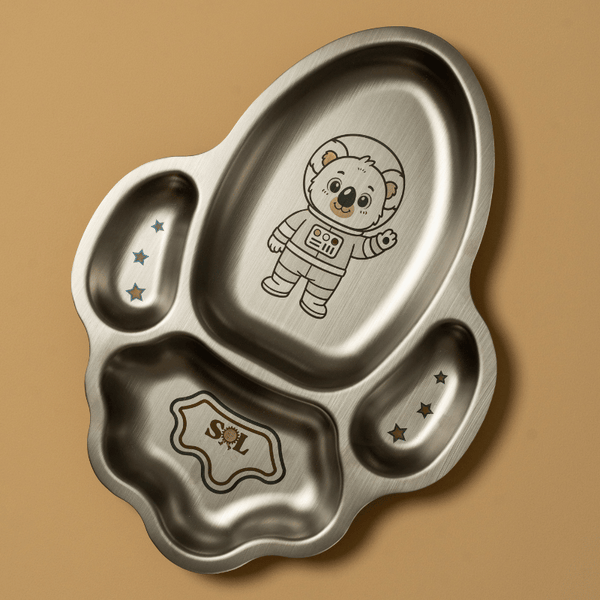 Premium Large Stainless Steel Kids Plate