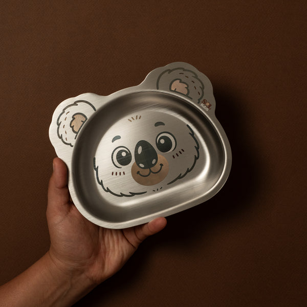 Small Stainless Steel Kids Plate