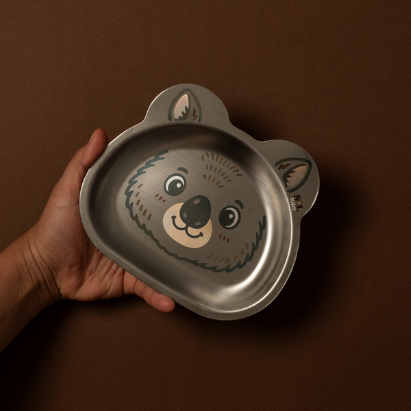 Small Stainless Steel Kids Plate