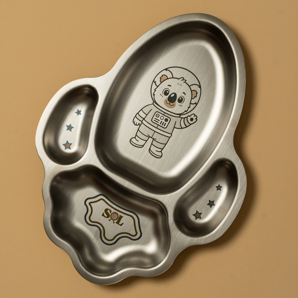 Premium Large Stainless Steel Kids Plate