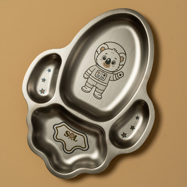 Premium Large Stainless Steel Kids Plate