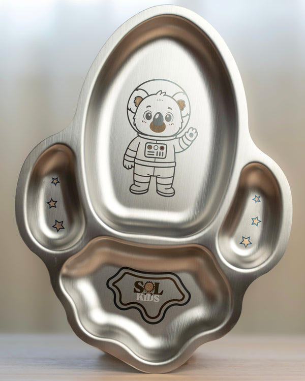Premium Large Stainless Steel Kids Plate
