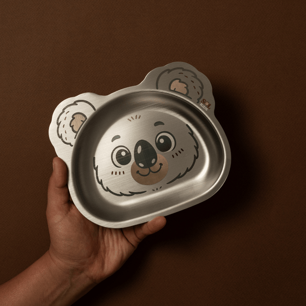 Small Stainless Steel Kids Plate