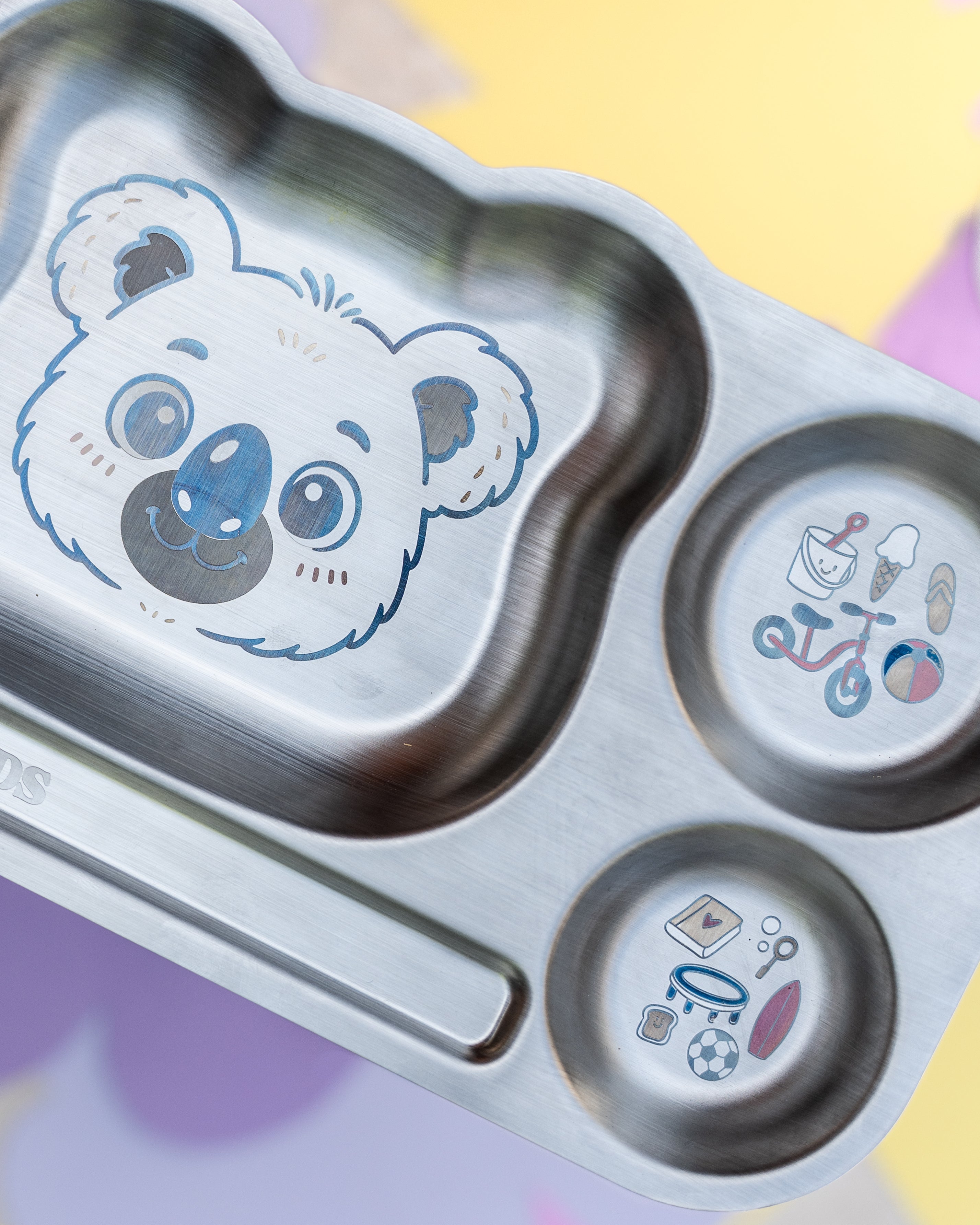 Divided Stainless Steel Kids Plate