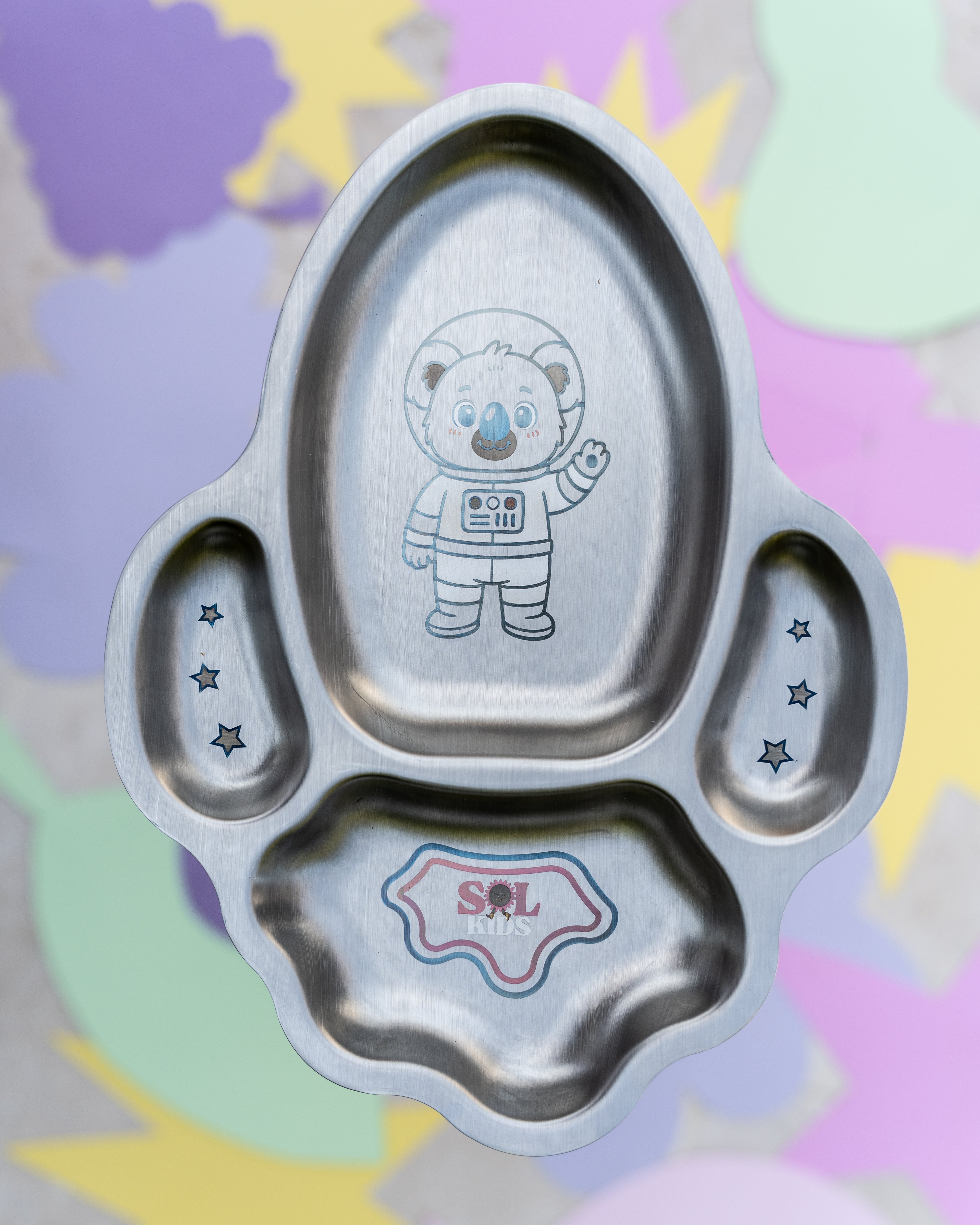 Premium Large Stainless Steel Kids Plate