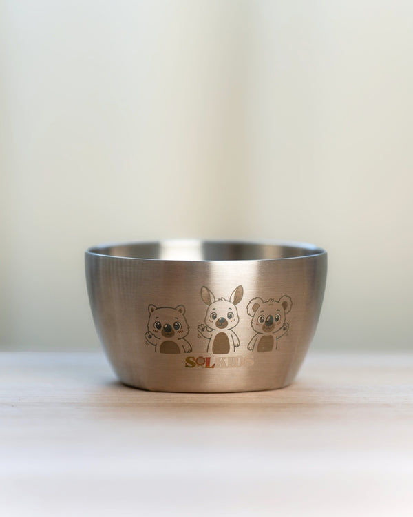 Aussie Buddies Stainless Steel Kids Bowl