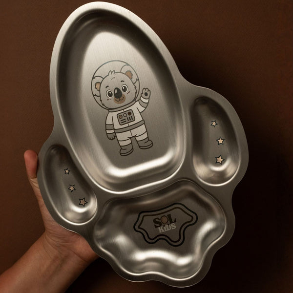 Premium Large Stainless Steel Kids Plate